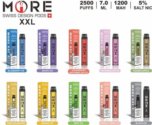 More XXL Disposable 2500 Puffs 5% Nicotine